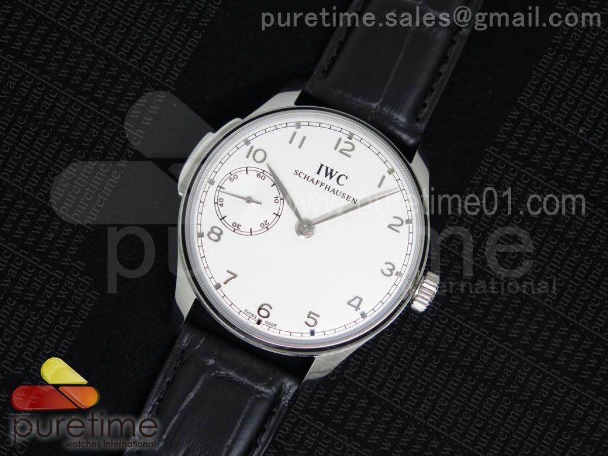 YL공장 IWC 포르투기저 524204 화이트다이얼  / 가죽 Portuguese SS IW524204 YLF White Dial on Black Leather Strap A95290