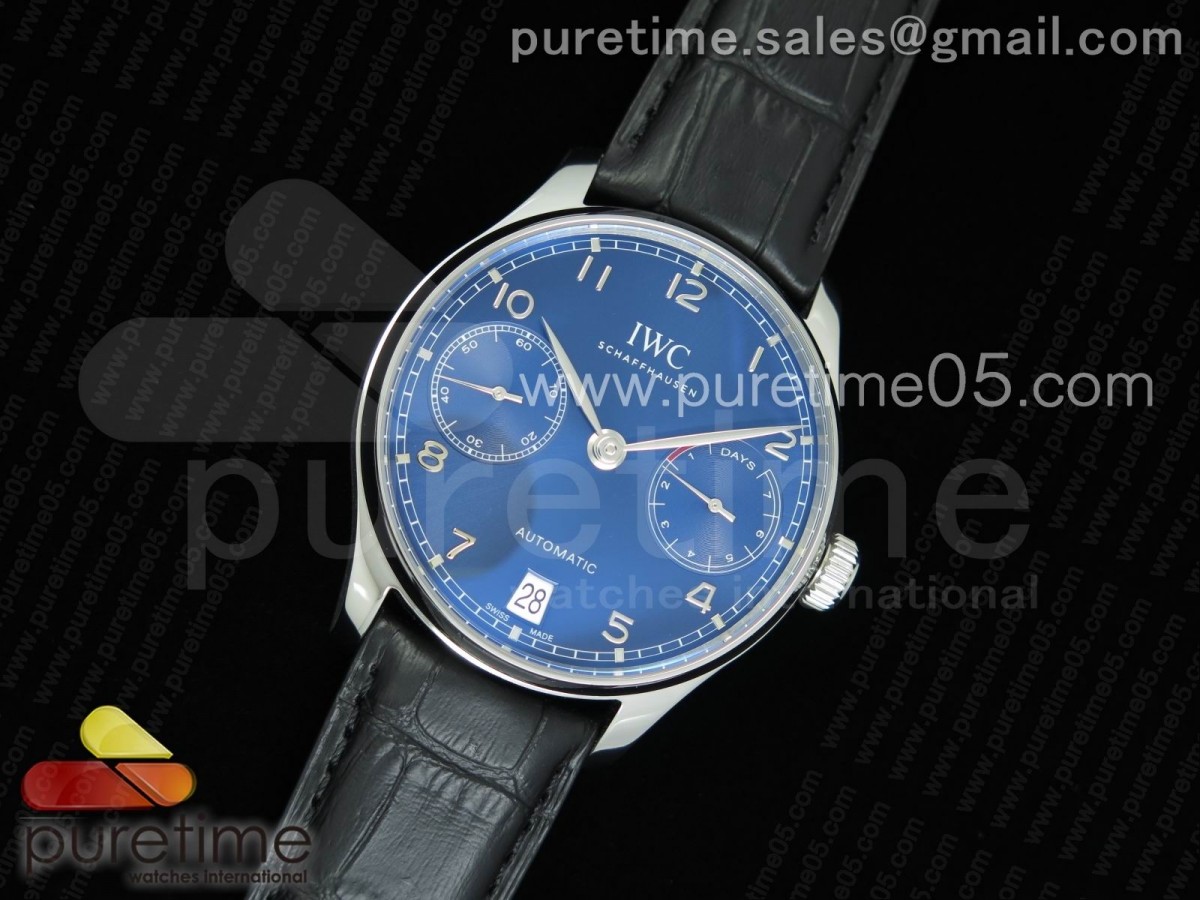 ZF공장 IWC 포루트기저 500710 블루다이얼 / 가죽 Portuguese Real PR IW500710 ZF 1:1 Best Edition Blue Dial on Black Leather Strap A52010 V4