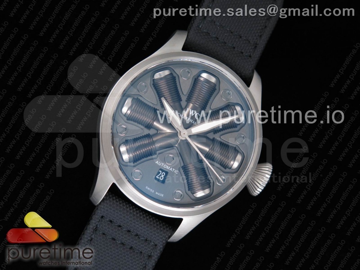 IWC 빅파일럿 탑건 블랙다이얼 / 나일론 스트랩 Big Pilot Concept Edition SS Black Dial on Black Nylon Strap MIYOTA 8215