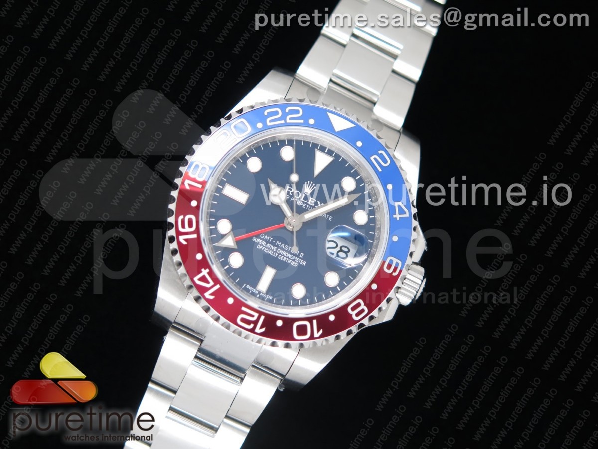 EW공장 롤렉스 GMT마스터2 오이스터 GMT-Master II 116719 BLRO Pepsi Bezel EWF Best Edition Blue Dial on SS Bracelet A2836