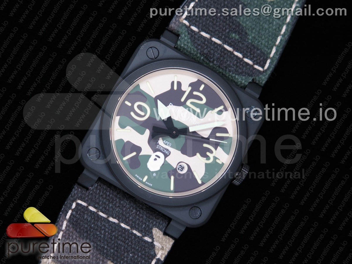 벨앤로스 BR03-92 PVD 카모플라쥬 에이프다이얼 카모스트랩 BR 03-92 PVD 11 Best Edition Camouflage Apes Dial on Camouflage Nylon Strap MIYOTA 9015 V3
