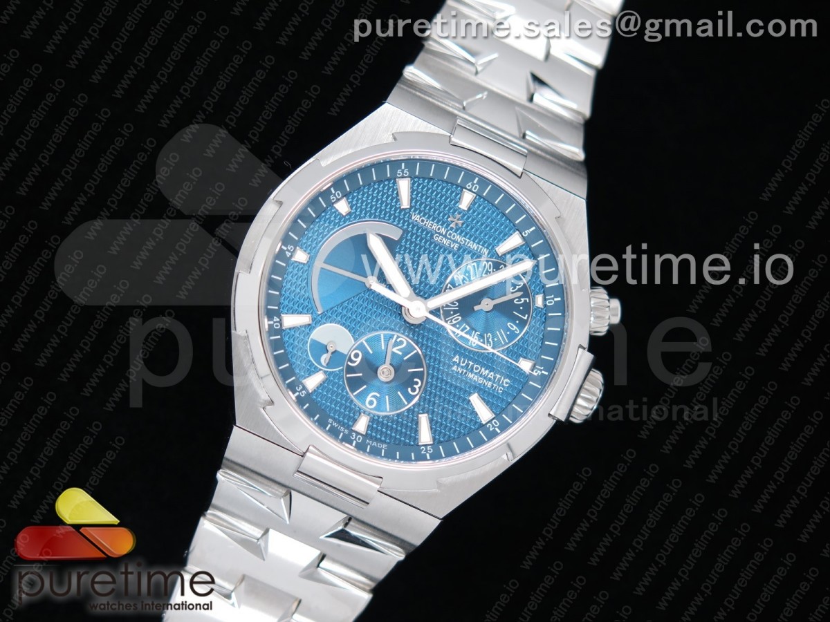 TWA공장 바쉐론콘스탄틴 오버시즈 듀얼타임 파워리저브 블루다이얼 브레이슬릿 Overseas Dual Time Power Reserve TWA Best Edition Blue Dial on SS Bracelet A1222