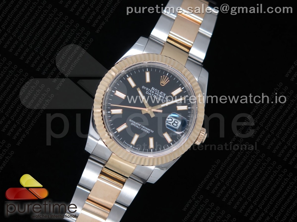 GM공장 롤렉스 데이저스트 36미리 옐로우골드 포금 블랙바인덱스 다이얼 브슬 / DateJust 36 SSYG Wrapped 116233 GMF Black Dial Stick Markers on SSYG Wrapped Oyster Bracelet A2836