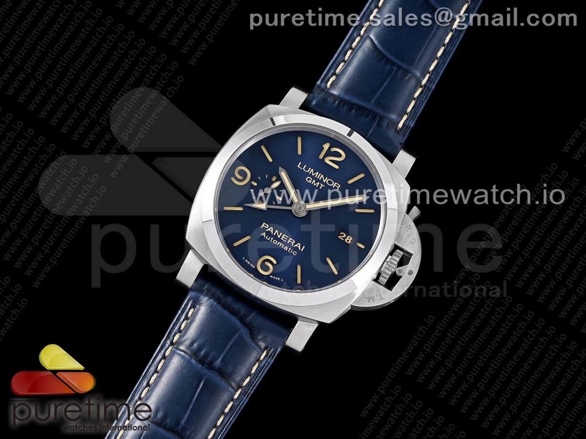 VS공장 파네라이 PAM1033 44MM 블루다이얼 가죽 / PAM1033 V 44mm VSF 11 Best Edition Blue Dial on Blue Leather Strap P.9011 Super Clone