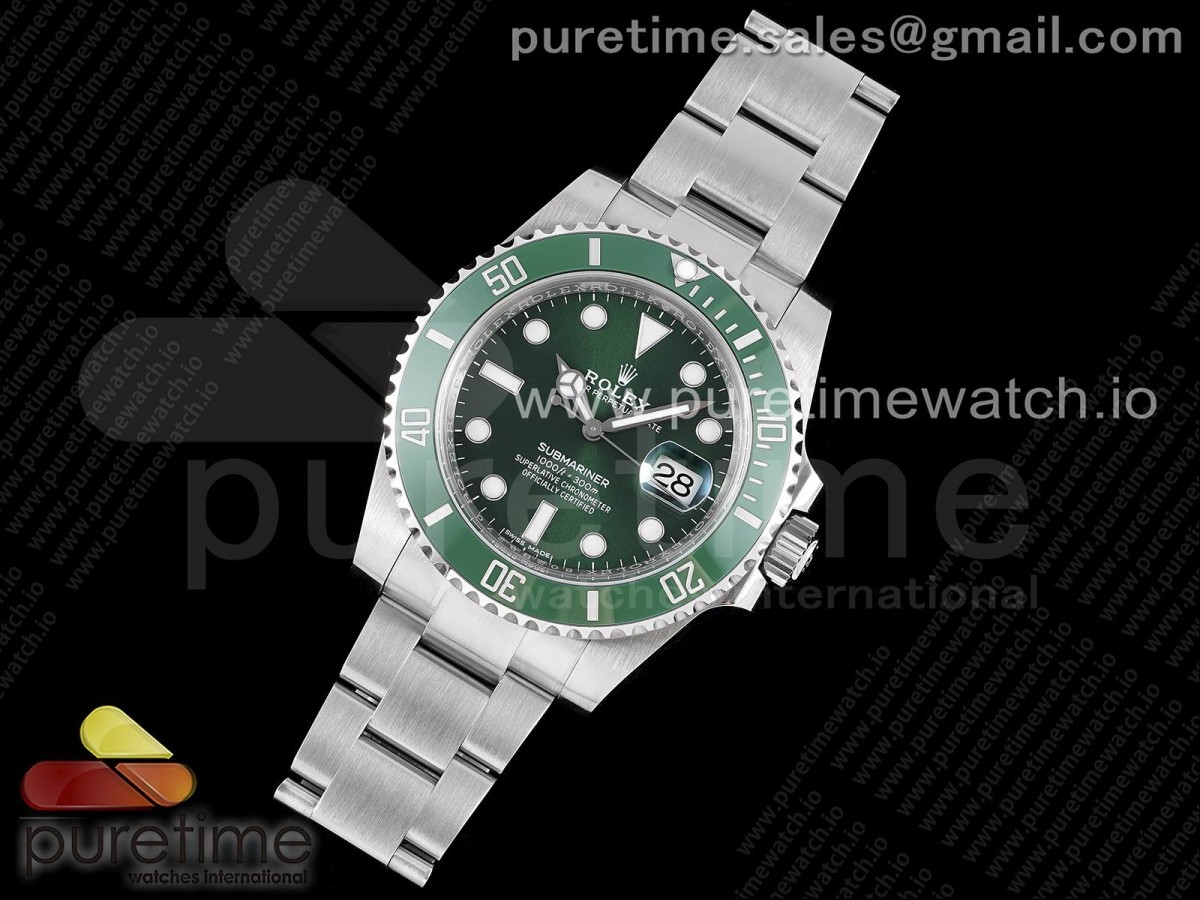 V6공장 V2 롤렉스 서브마리너 그린 스틸 3135 /Submariner 116610 LN Green Ceramic 904L Steel V6F 11 Best Edition VS3135 V2 (Free Rubber B)