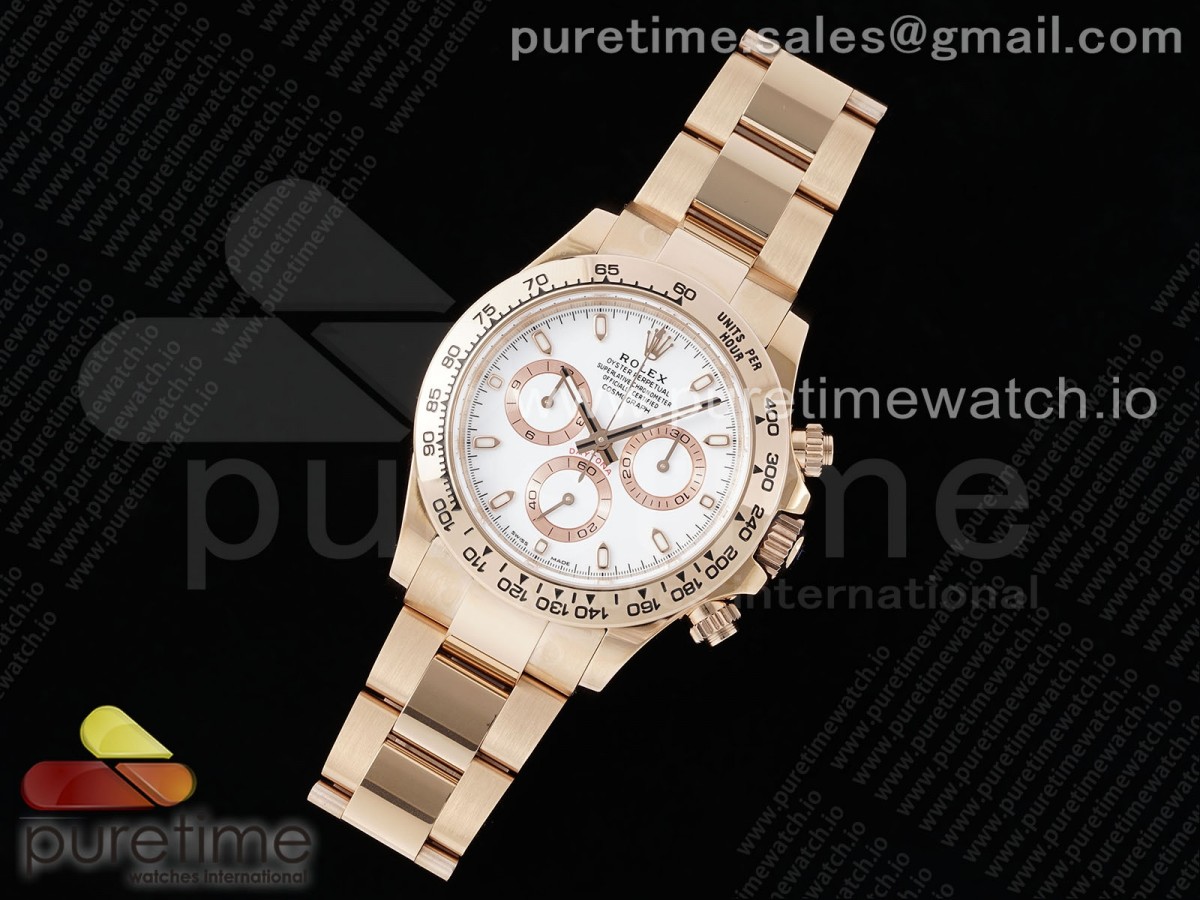 BT공장 롤렉스 데이토나 로즈골드 화이트다이얼 Daytona 116505 BTF 11 Best Edition White Dial on RG Bracelet SA4130