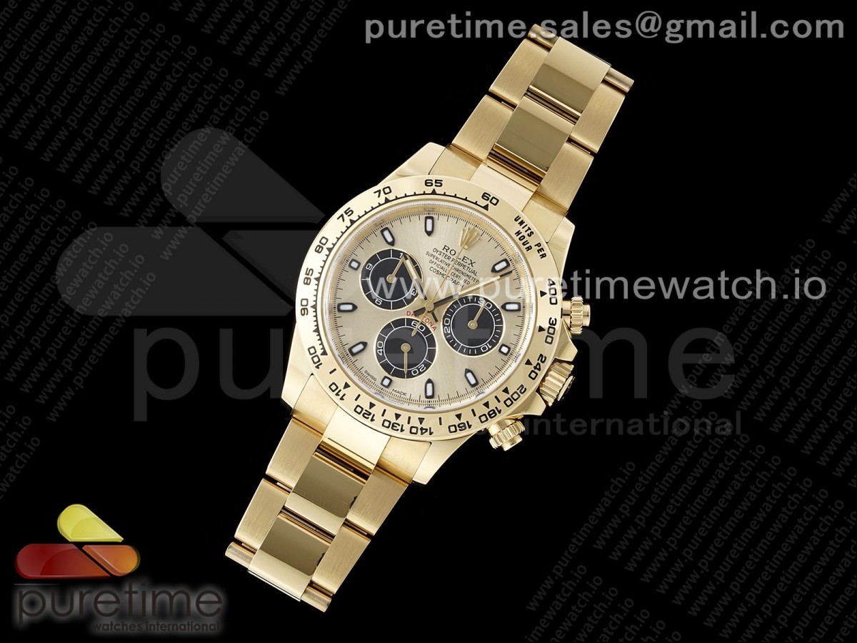 클린공장 롤렉스 데이토나 옐로우골드금통 골드 다이얼 Daytona 116508 Clean 11 Best Edition YG Dial on YG Bracelet SA4130 V2
