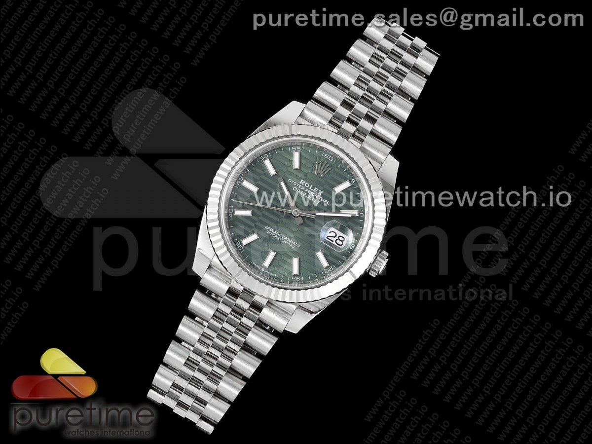 클린공장 롤렉스 데이저스트 41 스틸 그린플루티드다이얼 플루티드베젤 쥬빌레브레이슬릿DateJust 41 126334 Clean 11 Best Edition 904L Steel Green Texuted Dial on Jubilee Bracelet VR3235