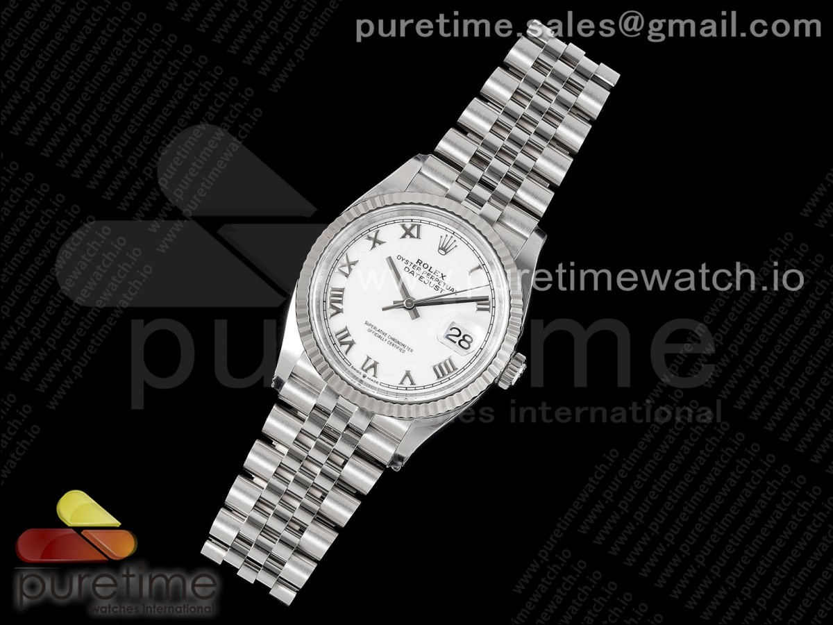 클린공장 데이저스트36mm 126234 화이트다이얼 로만 플루티드 쥬빌레 DateJust 36 126234 Clean 11 Best Edition 904L Steel White Roman Dial on Jubilee Bracelet VR3235