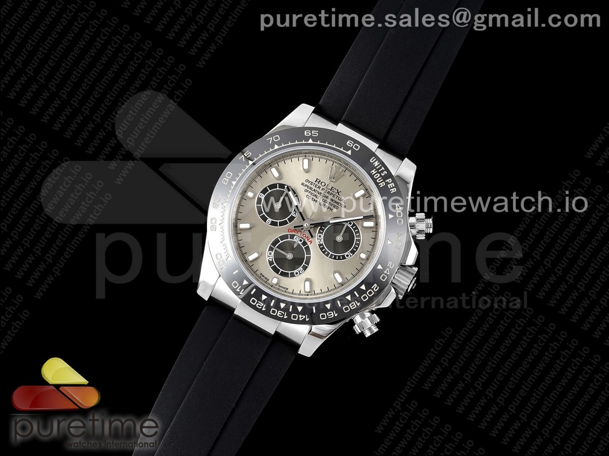 OM공장 롤렉스 데이토나 116519 그레이/블랙서브 다이얼  Daytona 116519 SS OMF Best Edition GrayBlack Dial on Oysterflex Strap A7750 (Slim Movement)