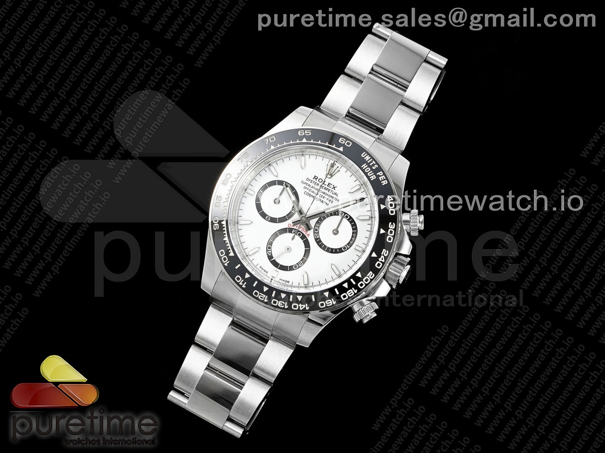  클린공장 롤렉스 데이토나 화이트 신형 2023 Daytona 126500 Clean 11 Best Edition 904L Steel White Dial on SS Braclet SH4131