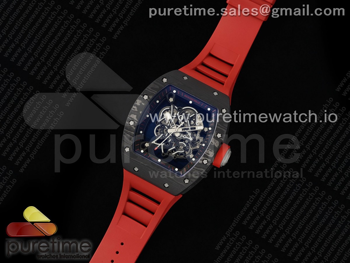 ZF공장 RM055 카본 NTPTTi ZF 11 Best Edition Black Bezel Black Crown on Rubber Strap RMUL2 Super Clone