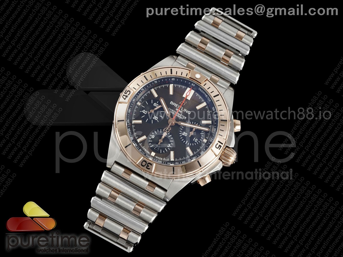 TF공장 브라이틀링 크로노맷 B01 브레이슬릿 콤비브라운 Chronomat B01 42mm SSRG TF 11 Best Edition Brown Dial on SSRG Bracelet A7750 V2