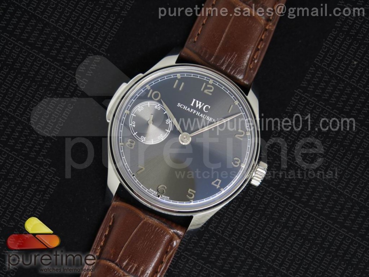 YL공장 IWC 포르투기저 524205 그레이다이얼 / 가죽 Portuguese SS IW524205 YLF Gray Dial on Brown Leather Strap A95290