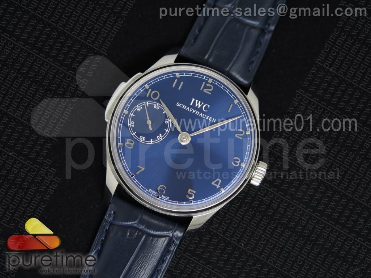 YL공장 IWC 포르투기저 5242 블루다이얼 / 가죽 Portuguese SS IW5242 YLF Blue Dial on Blue Leather Strap A95290