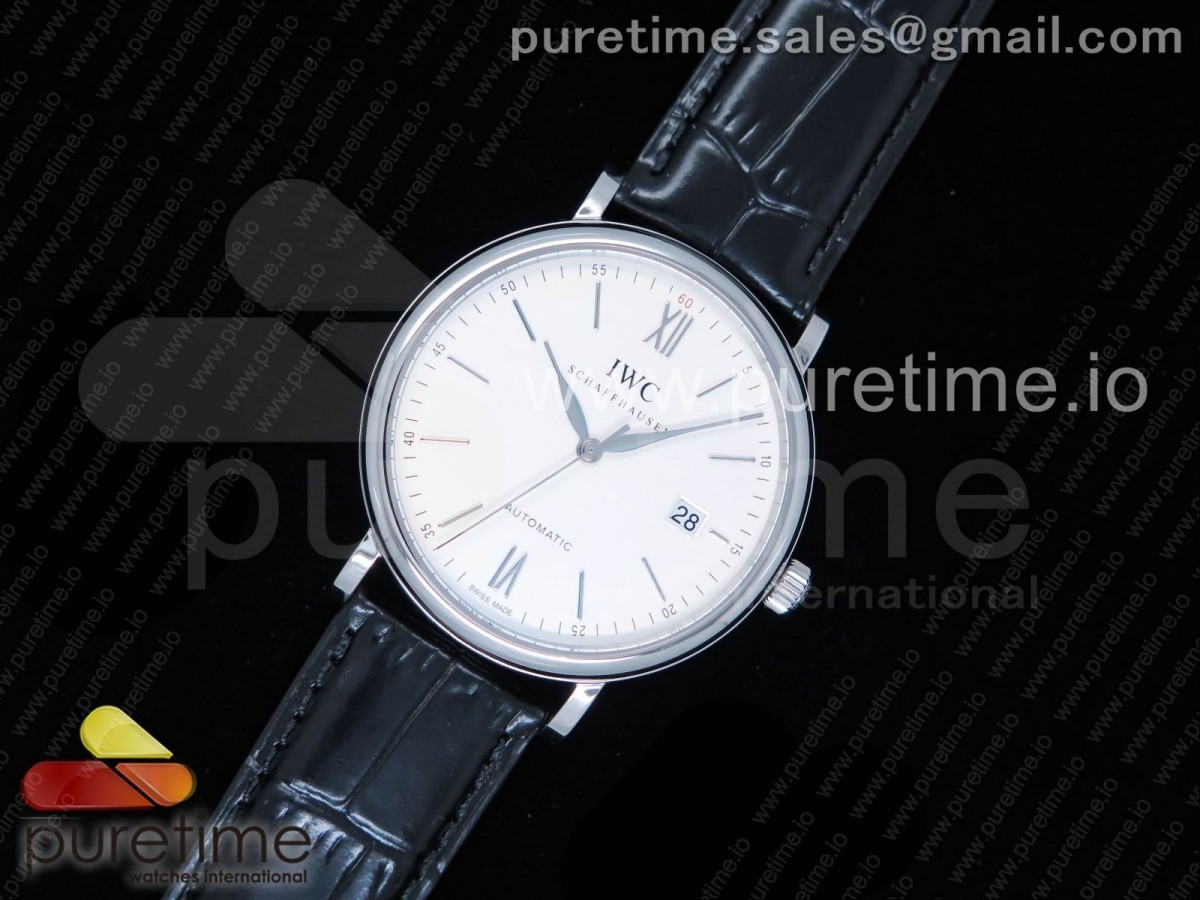 MK공장 IWC 포르토피노 오토매틱 화이트다이얼 / 가죽 Portofino Automatic SS MKF 1:1 Best Edition White Dial on Black Leather Strap MIYOTA 9015 V5