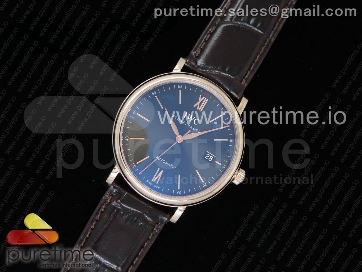 MK공장 IWC 포르토피노 오토매틱 그레이다이얼 / 가죽 Portofino Automatic RG MKF 1:1 Best Edition Gray Dial on Brown Leather Strap MIYOTA 9015 V5