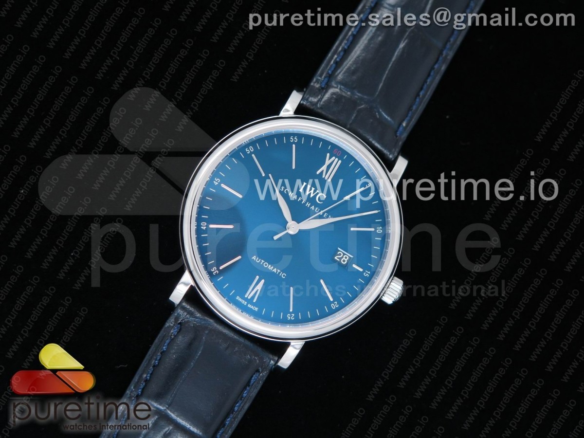 MK공장 IWC 포르토피노 오토매틱 블루다이얼 / 가죽 Portofino Automatic SS MKF 1:1 Best Edition Blue Dial on Blue Leather Strap MIYOTA 9015 V5