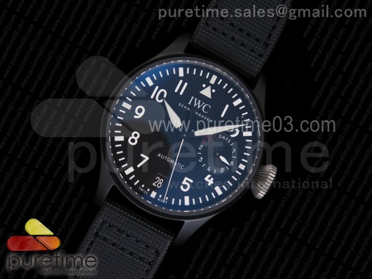 ZF공장 IWC 빅파일럿 502001 세라믹 / 카프스킨 스트랩 Big Pilot Real PR IW502001 Real Ceramic ZF 1:1 Best Edition on Black Calfskin Strap A51111