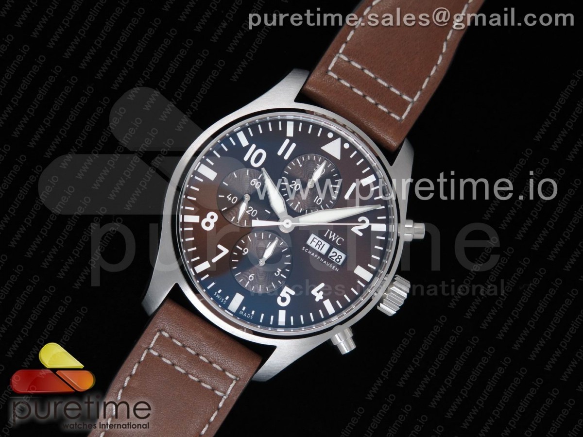 ZF공장 IWC 파일럿 크로노 377713 앙투안 드 센티 엑세베리 / 가죽 Pilot Chrono IW377713 