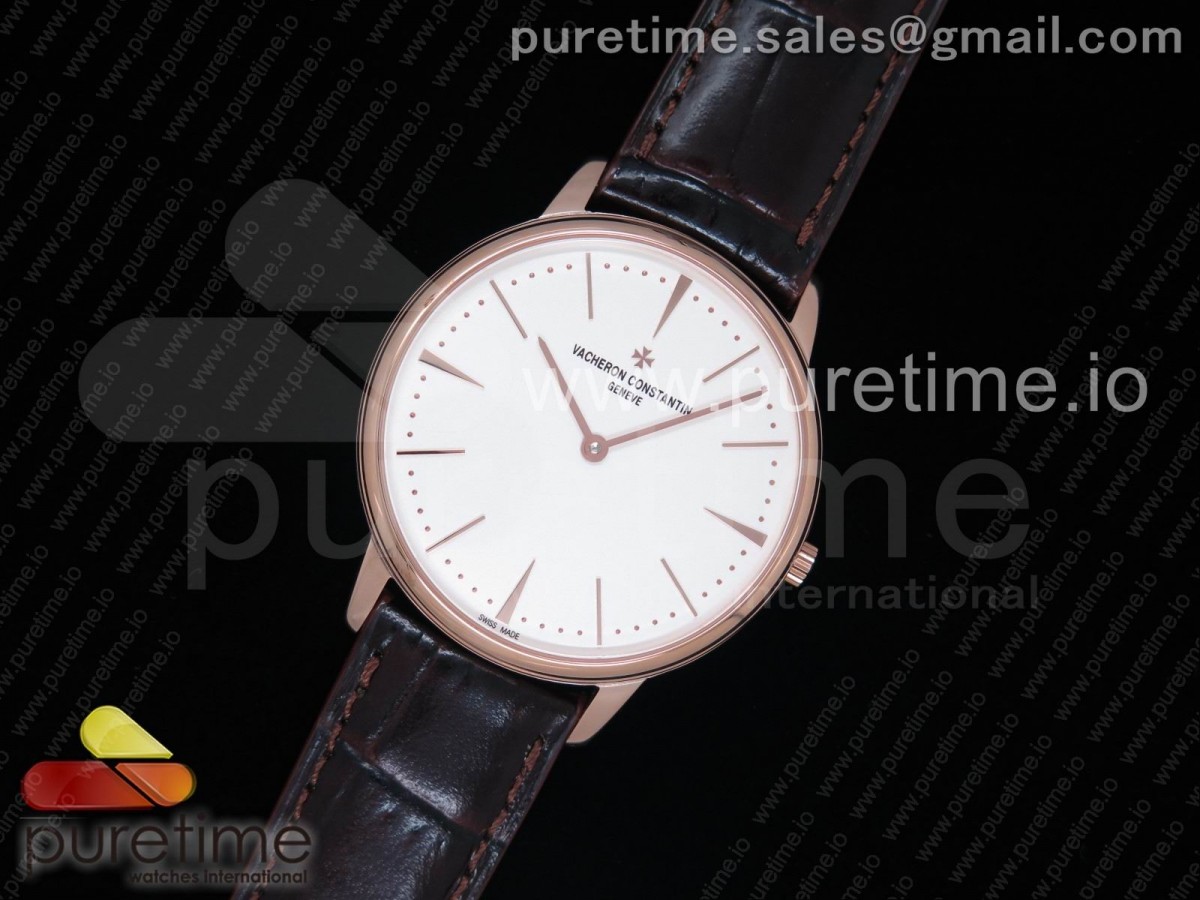 MK공장 바쉐론콘스탄틴 패트리모니 / 가죽 Patrimony 81180 RG MKF 1:1 Best Edition White Dial on Brown Leather MIYOTA 9039