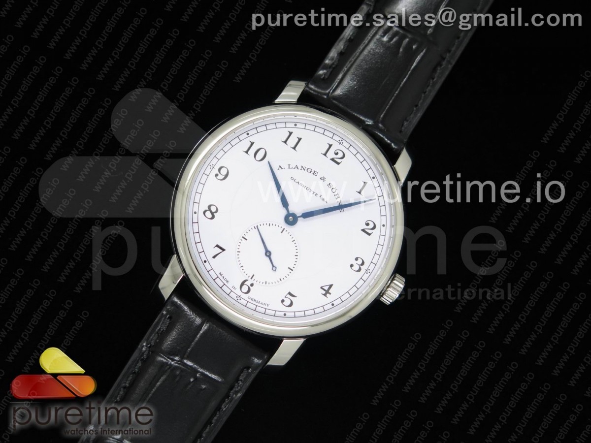 MK공장 아랑게 운트 죄네 클래식 레귤레이터 Classic Regulator SS MK Best Edition White Dial Roman Markers on Black Leather Strap A23J