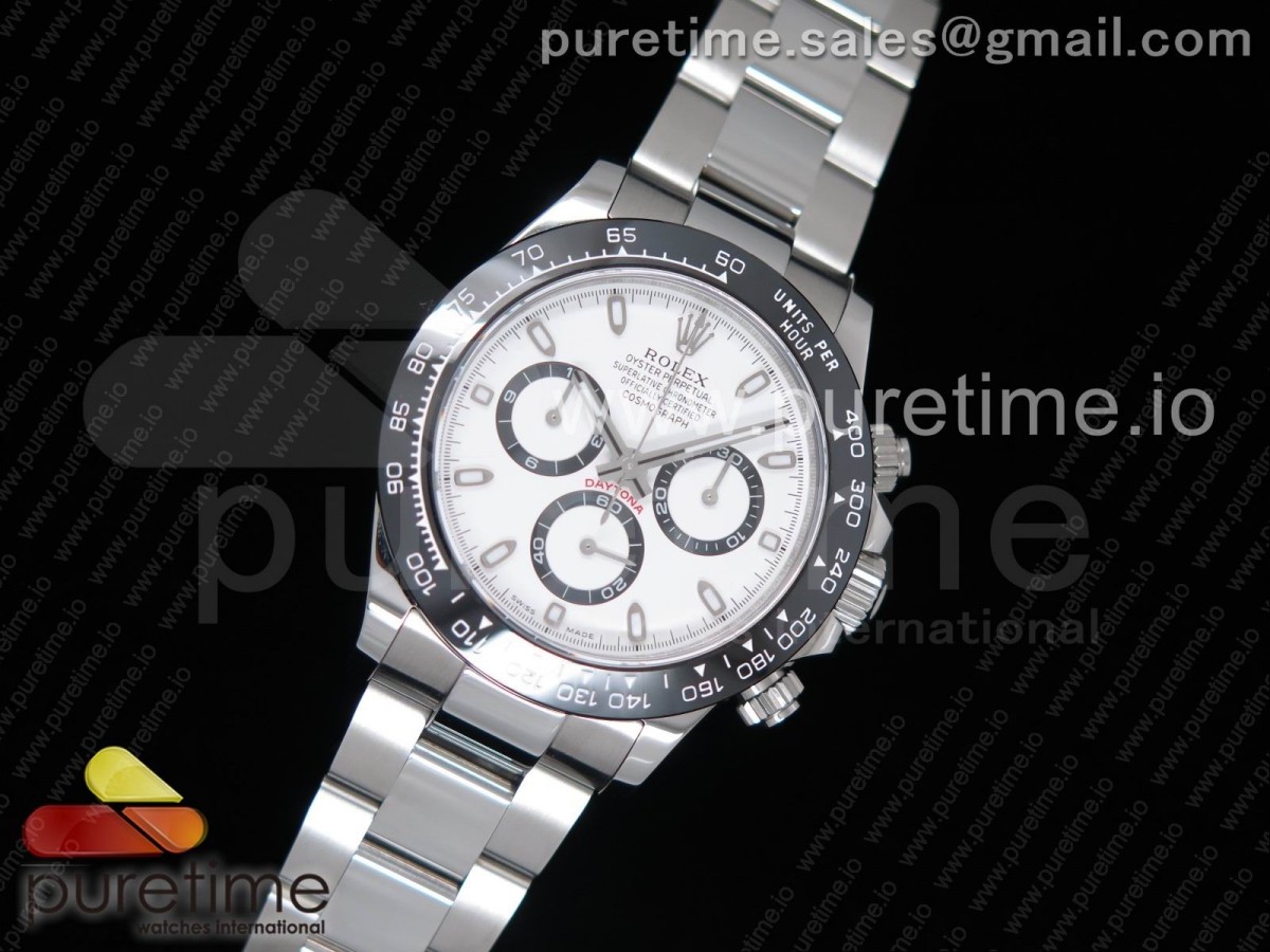 GM공장 롤렉스 데이토나 화이트 세라믹베젤 Daytona 116500 GMF Best Edition Ceramic Bezel White Dial on SS Bracelet A4130