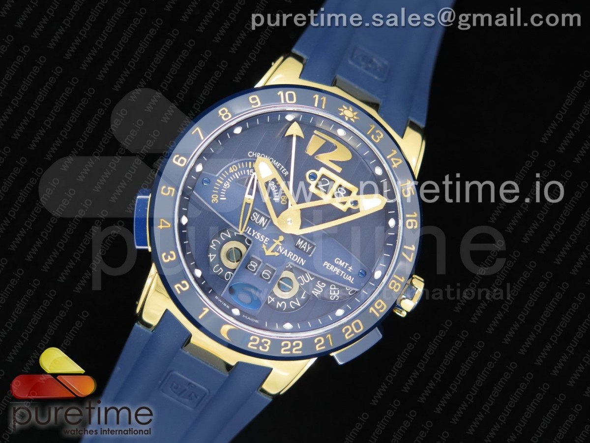 TW공장 로져드뷔 엑스칼리버 Executive El Toro YG TWA 1:1 Best Edition Blue Dial on Blue Rubber Strap Asian UN-32