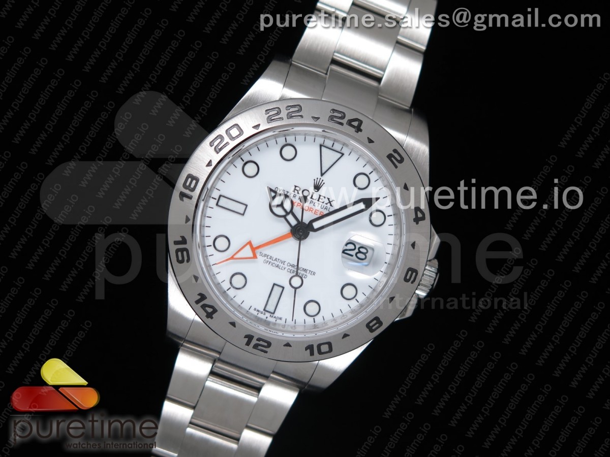 JF공장 롤렉스 익스플로러 2 42MM V3 Explorer II 42mm 216570 JF 1:1 Best Edition White Dial on SS Bracelet A2836 V3