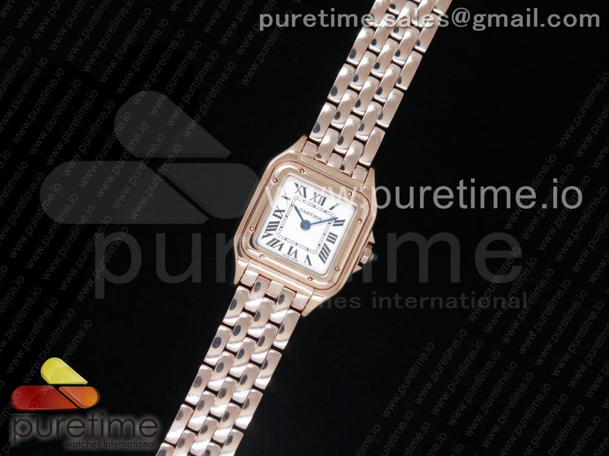 K11공장 까르띠에 팬더 레이디 22MM Panthère Secrete Ladies 22mm RG K11 1:1 Best Edition White Dial on RG Bracelet Ronda Quartz