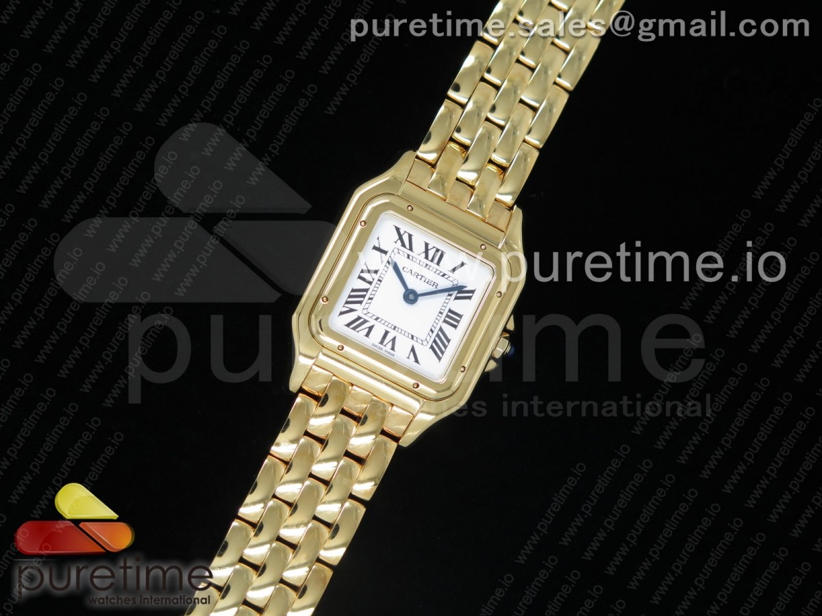 K11공장 까르띠에 팬더 레이디 27MM  Panthère Secrete Ladies 27mm RG K11 1:1 Best Edition White Dial on RG Bracelet Ronda Quartz