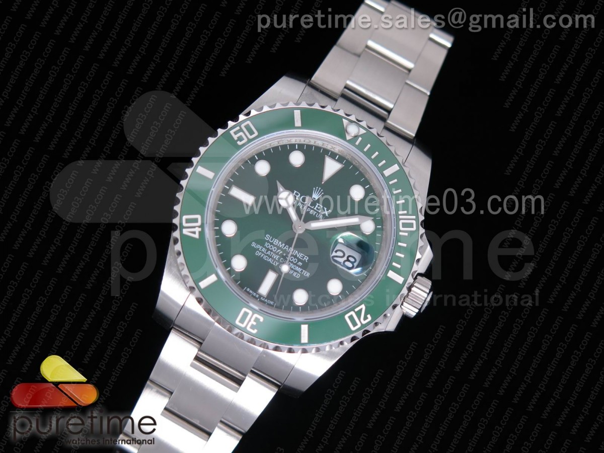 VR공장 롤렉스 서브마리너 그린 Submariner 116610 LV Green Ceramic VRF 1:1 Best Edition on SS Bracelet A2836 MAX Version