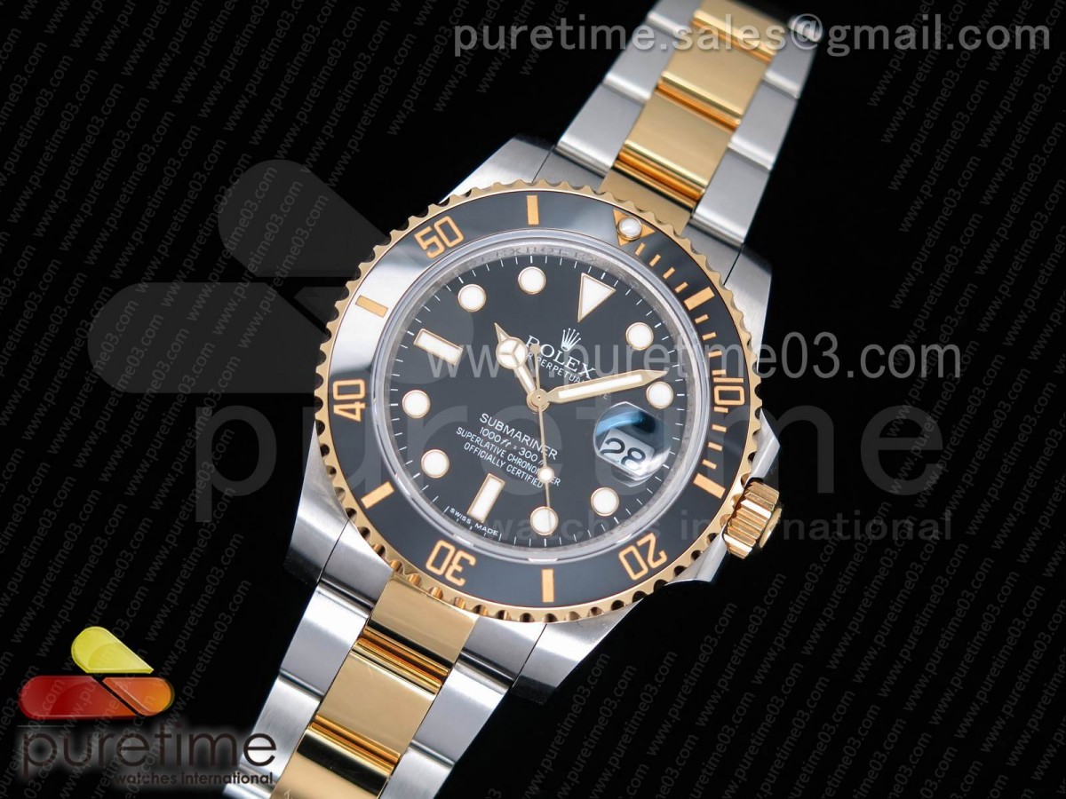 VR공장 롤렉스 서브마리너 콤비 흑판 Submariner 116613 LN VRF 1:1 Best Edition YG Wrapped Bezel Black Dial on SS/YG Bracelet A2836 MAX Version