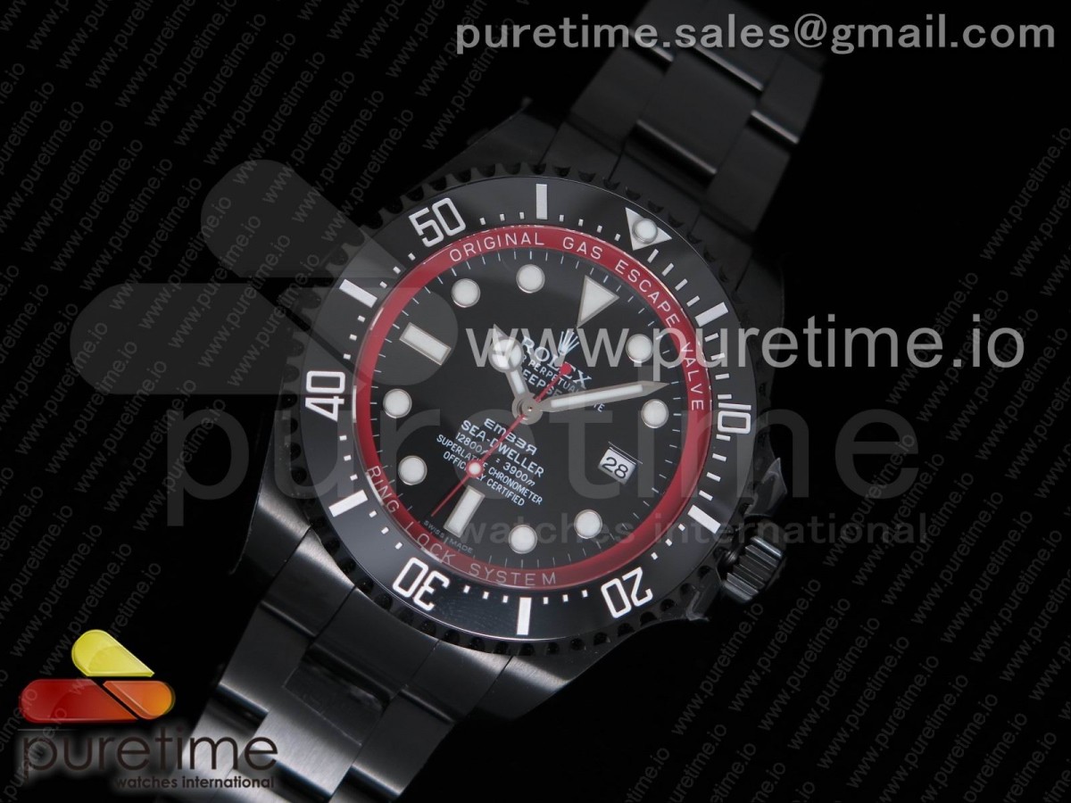 VR공장 롤렉스 씨드웰러 116660 블랙다이얼 브레이슬릿 Sea-Dweller 116660 Bamford PVD VRF Best Edition Black Dial on SS Bracelet A2836