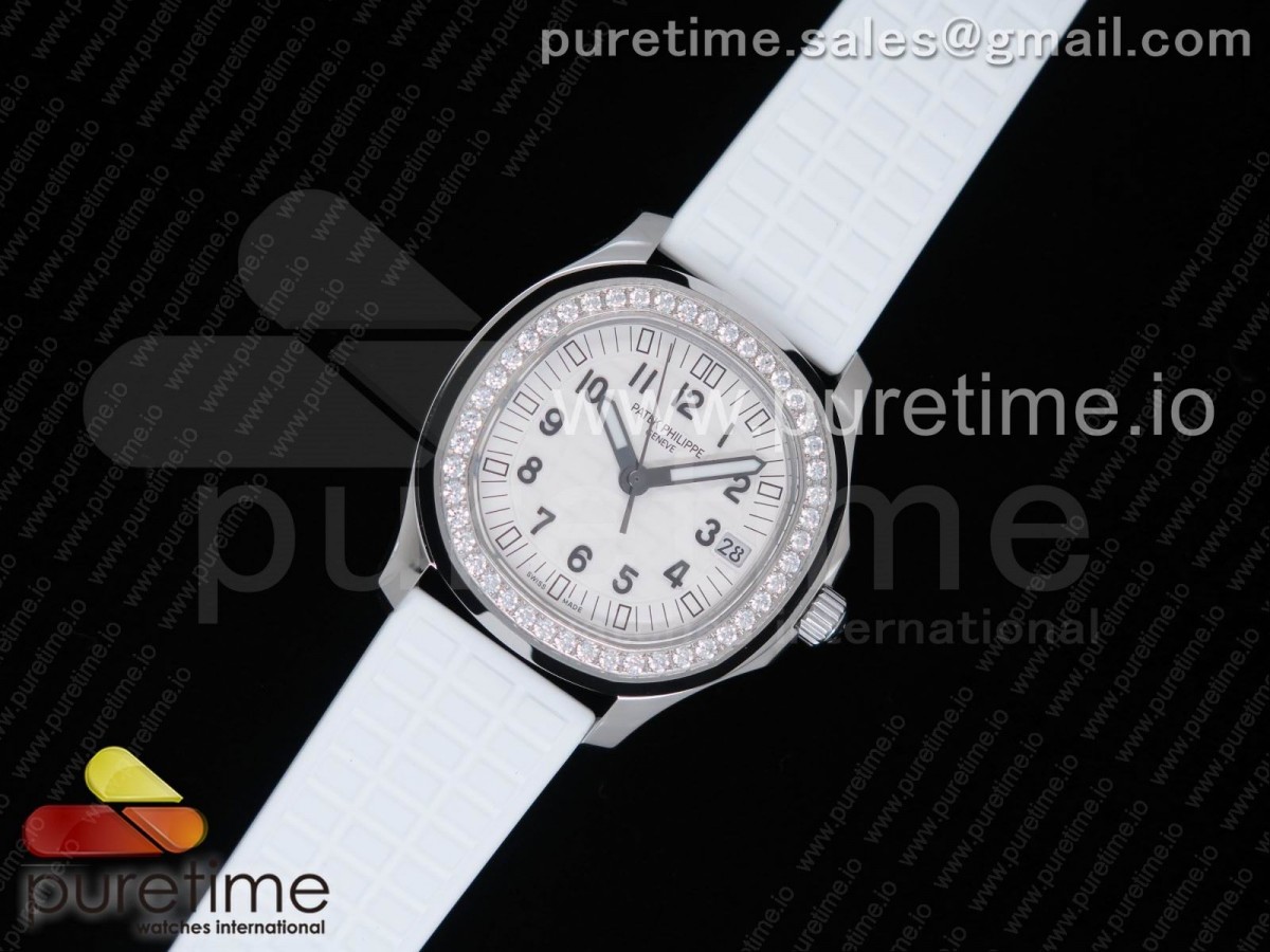 파텍필립 아쿠아넛 점보 화이트 다이얼 Aquanaut Jumbo 5069G SS Best Edition White Dial on White Rubber Strap A324