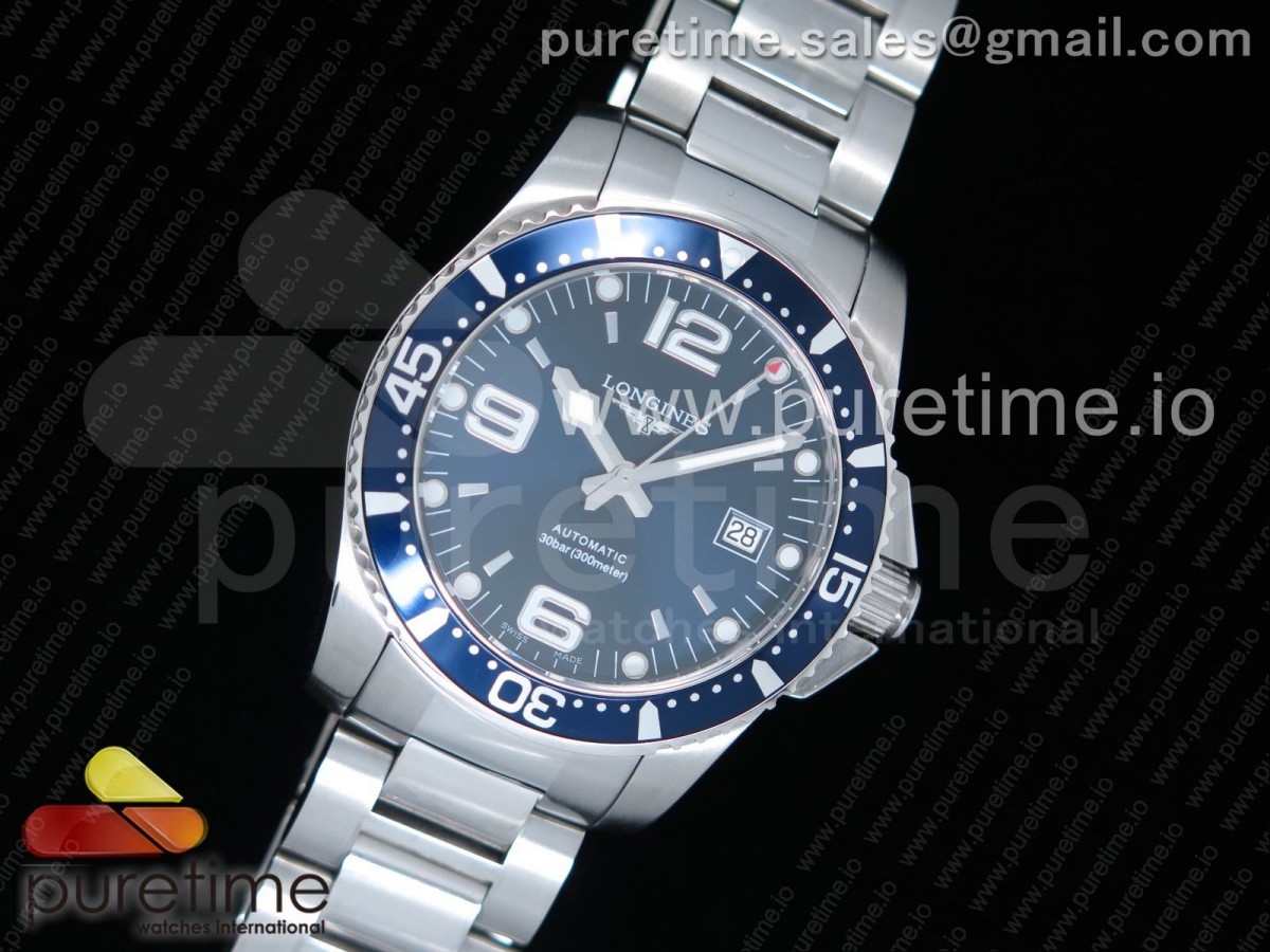 론진 하이드로 콘퀘스트 오토매틱 블루 다이얼 브레이슬릿 Hydro Conquest Automatic SS Blue Dial on SS Bracelet A2824