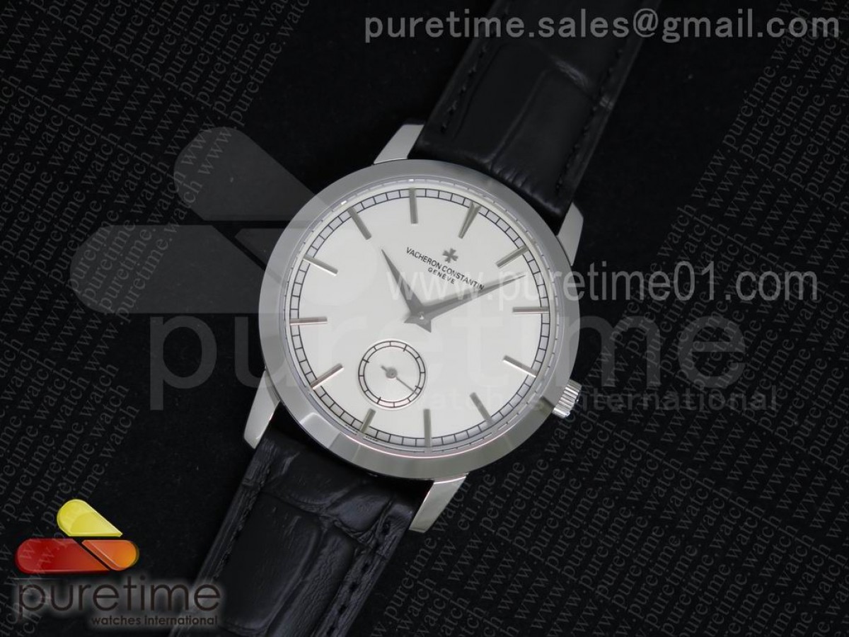 바쉐론 콘스탄틴 페트리모니 트레이디셔널 화이트 다이얼 블랙 레더 스트랩 Patriony Traditionnelle SS White Dial on Black Leather Strap A2824