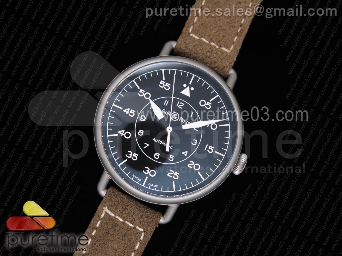 벨엔로스 WW1-92 밀리터리 블랙 다이얼 브라운 레더 스트랩 WW1-92 Military 1:1 Best Edition Black Dial on Brown Leather Strap MIYOTA 9015