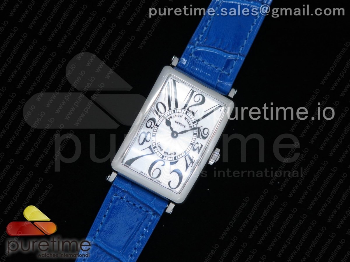 GF공장 프랭크뮬러 롱아일랜드 952쿼츠 블루 Long Island 952QZ SS GF 1:1 Best Edition on Blue Leather Strap Swiss Quartz