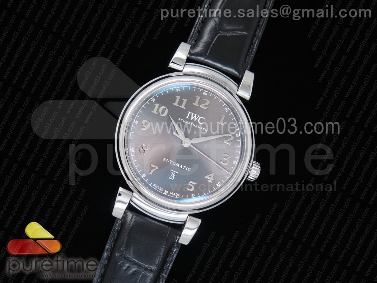 TW공장 IWC 다빈치 IW3566020 그레이 다이얼 Da Vinci IW356602 SS TW 1:1 Best Edition Gray Dial on Black Leather Strap A2892