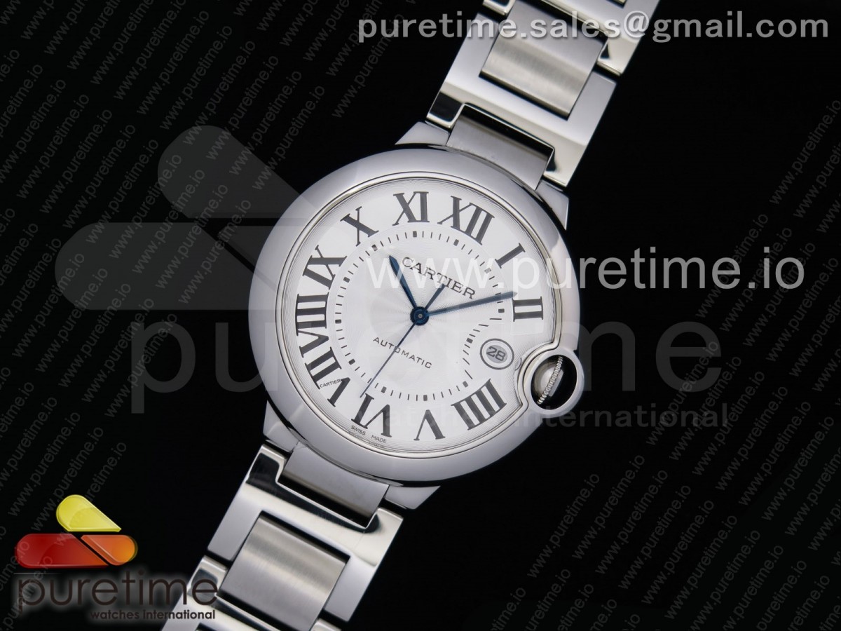 AF공장 까르띠에 발롱블루 42MM 스틸 / Ballon Bleu 42mm SS AF 11 Best Edition White Texture Dial on SS Bracelet A2892