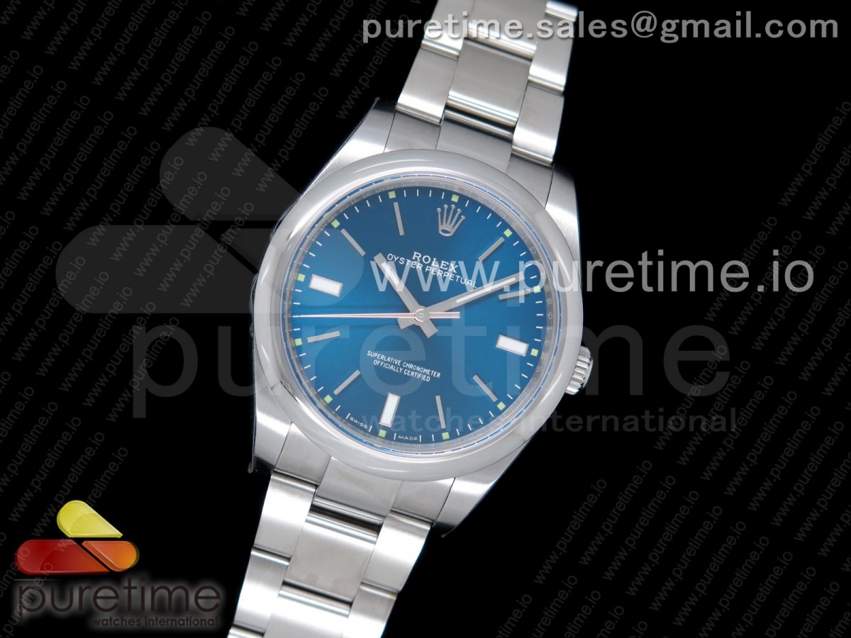 GM공장 롤렉스 오이스터퍼페츄얼 39MM 904L 스틸 블루다이얼 / Oyster Perpetual 39mm 114300 GMF Best Edition Blue Dial on SS Bracelet SA3132