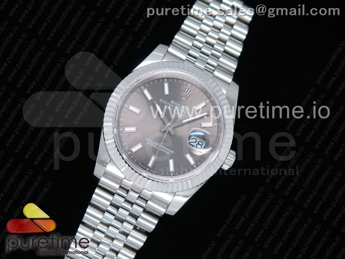 GM공장 롤렉스 데이저스트 36MM 그레이바인덱스 스틸 / DateJust 36 SS 126234 GMF Best Edition 904L Steel Gray Dial Stick Markers on Jubilee Bracelet A2824