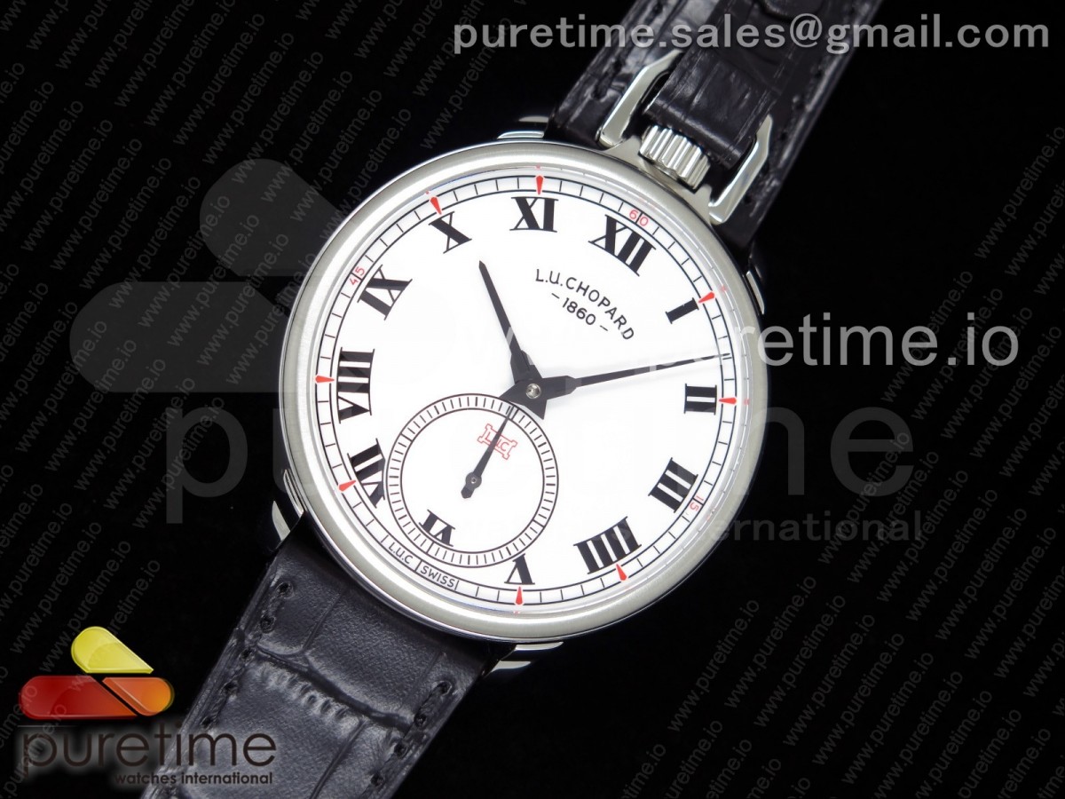 쇼파드 루이 율리스 스틸 화이트다이얼 가죽 / Chopard Louis-Ulysse The Tribute SS White Dial on Black Leather Strap A6498