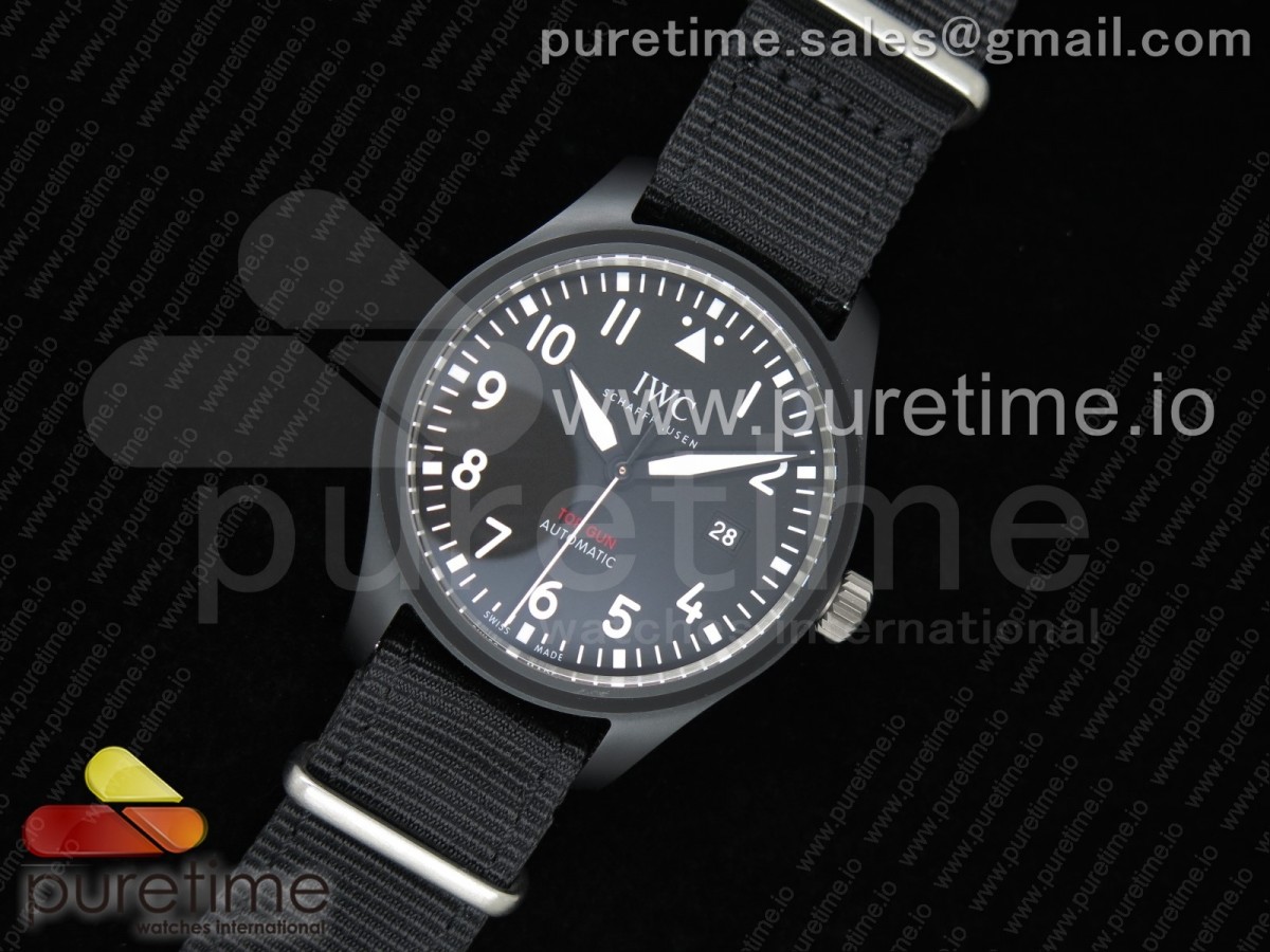 M+F공장 IWC 탑건 세라믹 블랙다이얼 블랙나일론스트랩 / Top Gun IW326901 Ceramic M+F 11 Best Edition Black Dial on Black Nylon Strap A2892