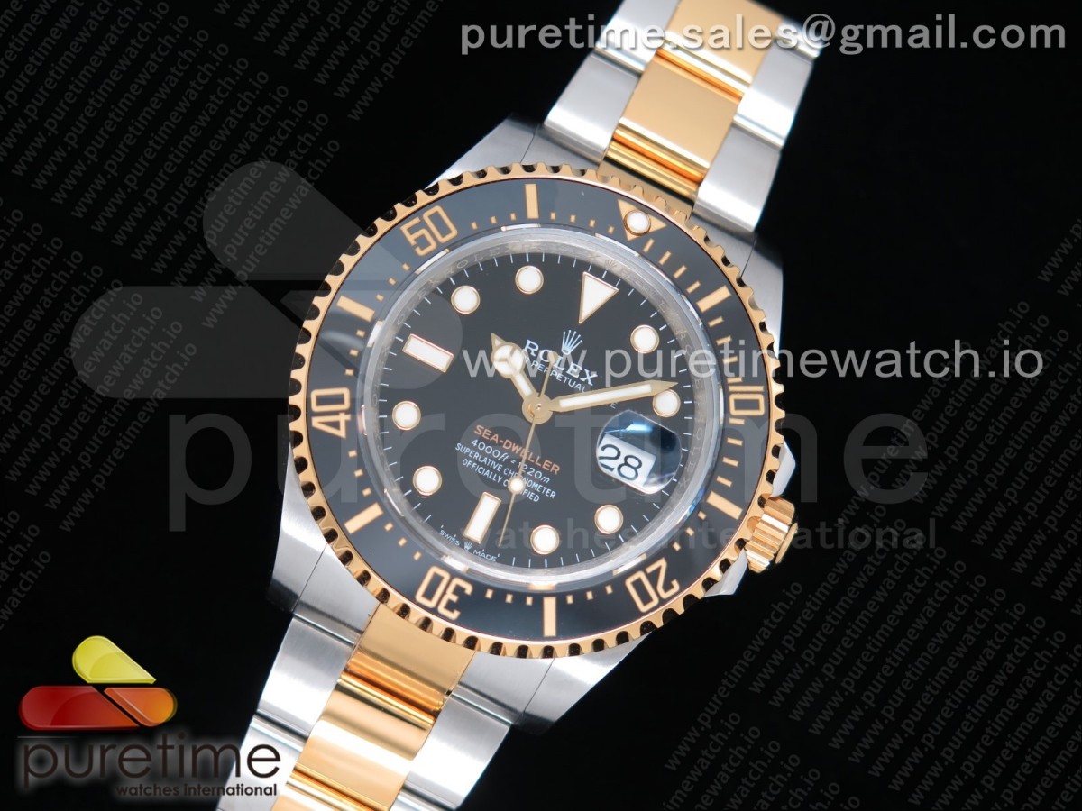 VR공장 롤렉스 씨드웰러 옐로우골드 포금 / Sea-Dweller Two Tone SSYG 126603 VRF Best Edition Black Dial on SSYG Bracelet A2836