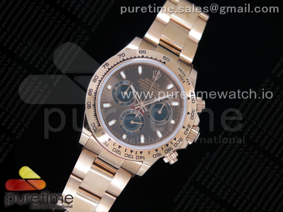 JH공장 롤렉스 데이토나 로즈골드 브라운다이얼 / Daytona 116505 RG JHF Best Edition Brown Dial on RG Bracelet A4130