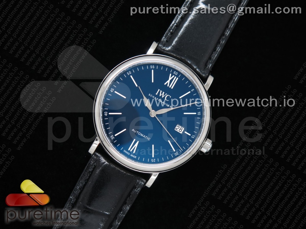 FK공장 IWC 포르토피노 스틸 블루다이얼 가죽 / Portofino Automatic SS FKF 11 Best Edition Blue Dial on Black Leather Strap A2892