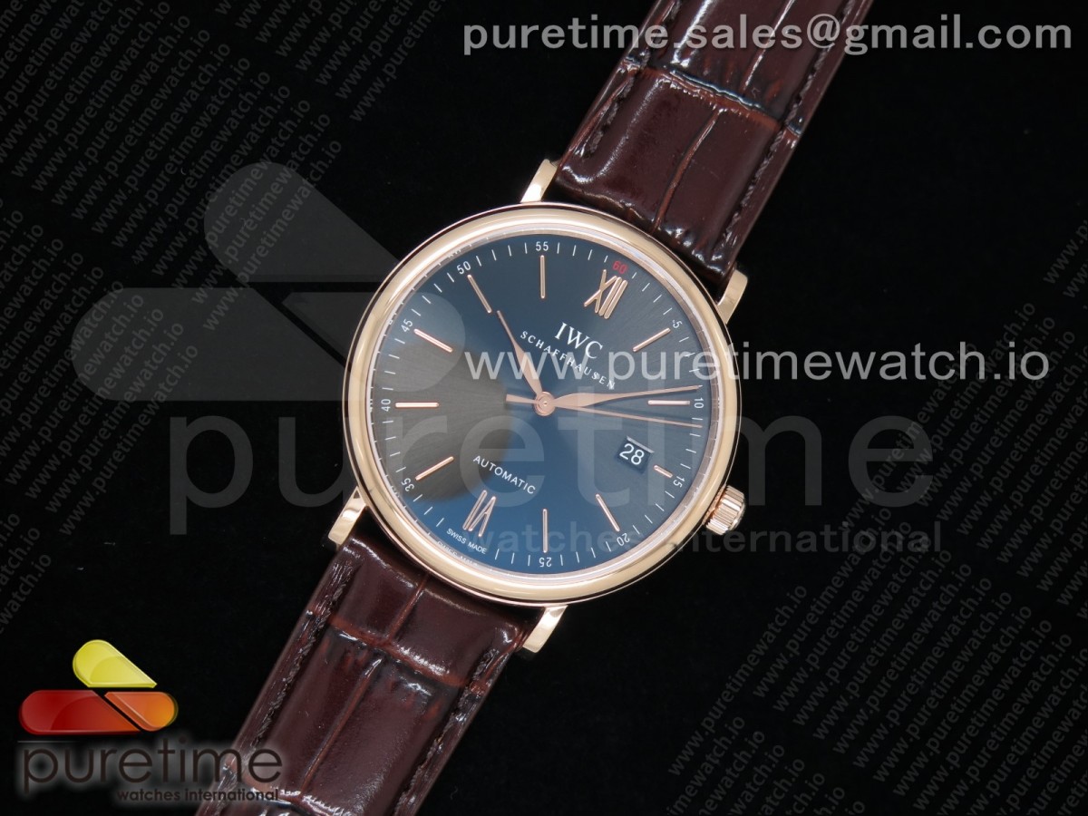 FK공장 IWC 포르토피노 스틸 로즈골드 그레이다이얼 가죽 / Portofino Automatic RG FKF 11 Best Edition Gray Dial on Brown Leather Strap A2892