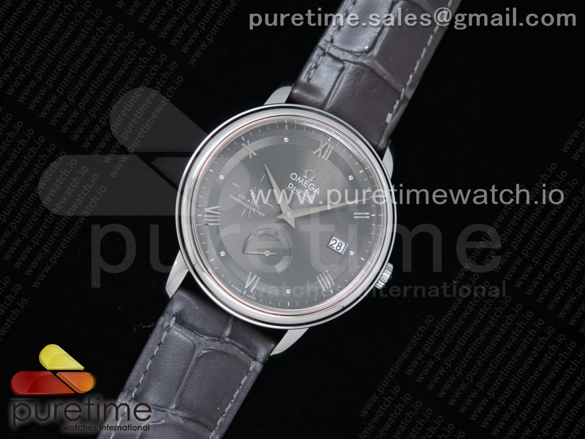 ZF공장 오메가 드빌 프레스티지 파워리저브 그레이다이얼 가죽 / De Ville Prestige Real PR SS ZF 11 Best Edition Gray Dial on Gray Leather Strap MIYOTA 9015